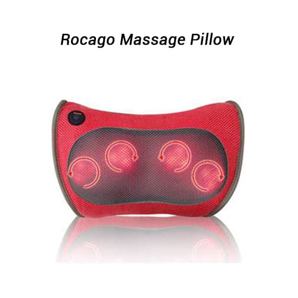 Massage Pillow Electric High Frequency Rotating Heating Portable Chinese Red