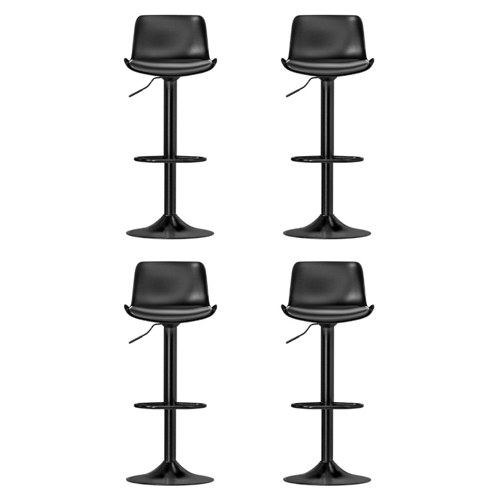Artiss 4x Bar Stools Padded Seat Gas Lift Black
