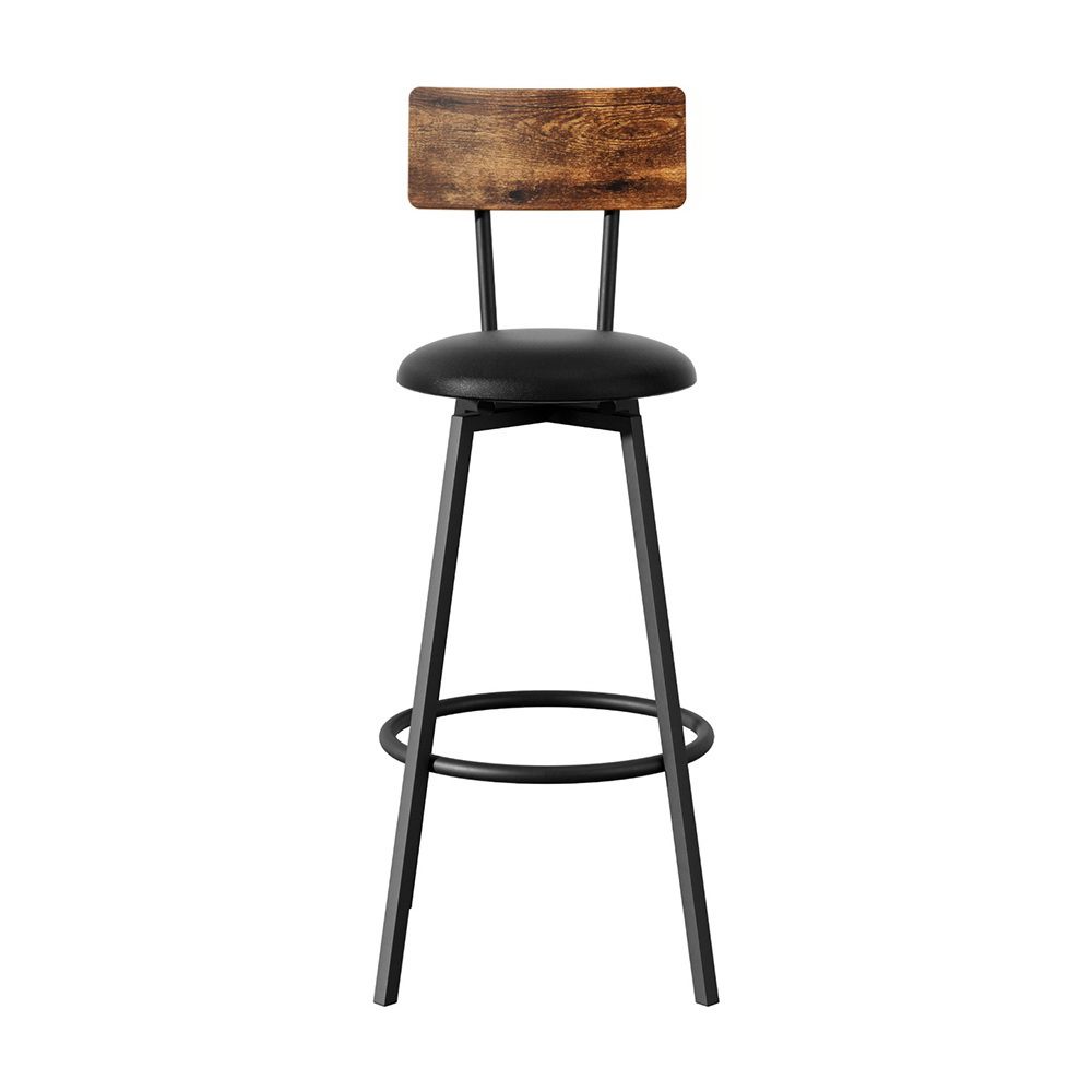 Artiss 4X Industrial Bar Stools Upholstered Counter Chairs Steel Frame Anti-Scratch