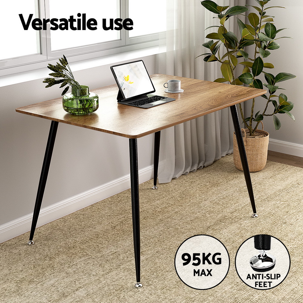 1 Artiss Dining Table and 4 Chairs Set Rectangle Metal