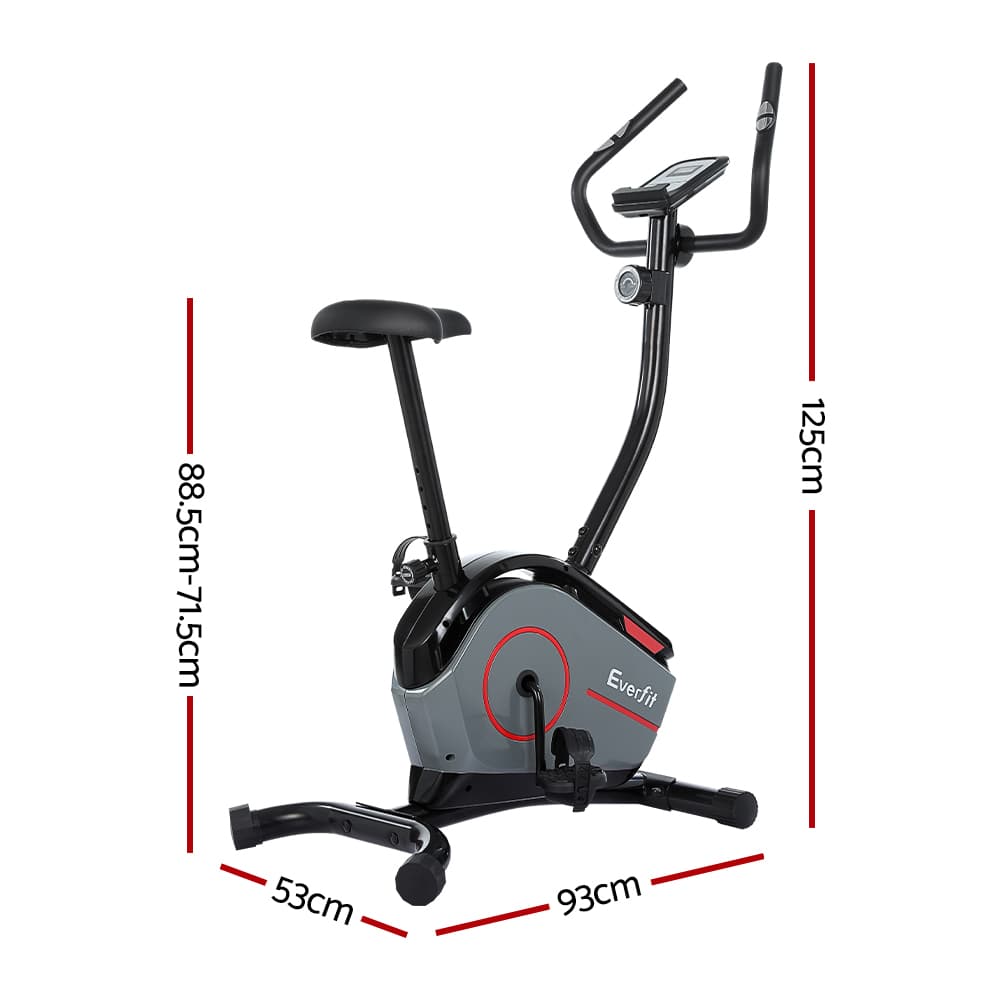 Exercise Bike Magnetic Resistance System Upright Home Gym Fitness Equipment 93x53x125cm