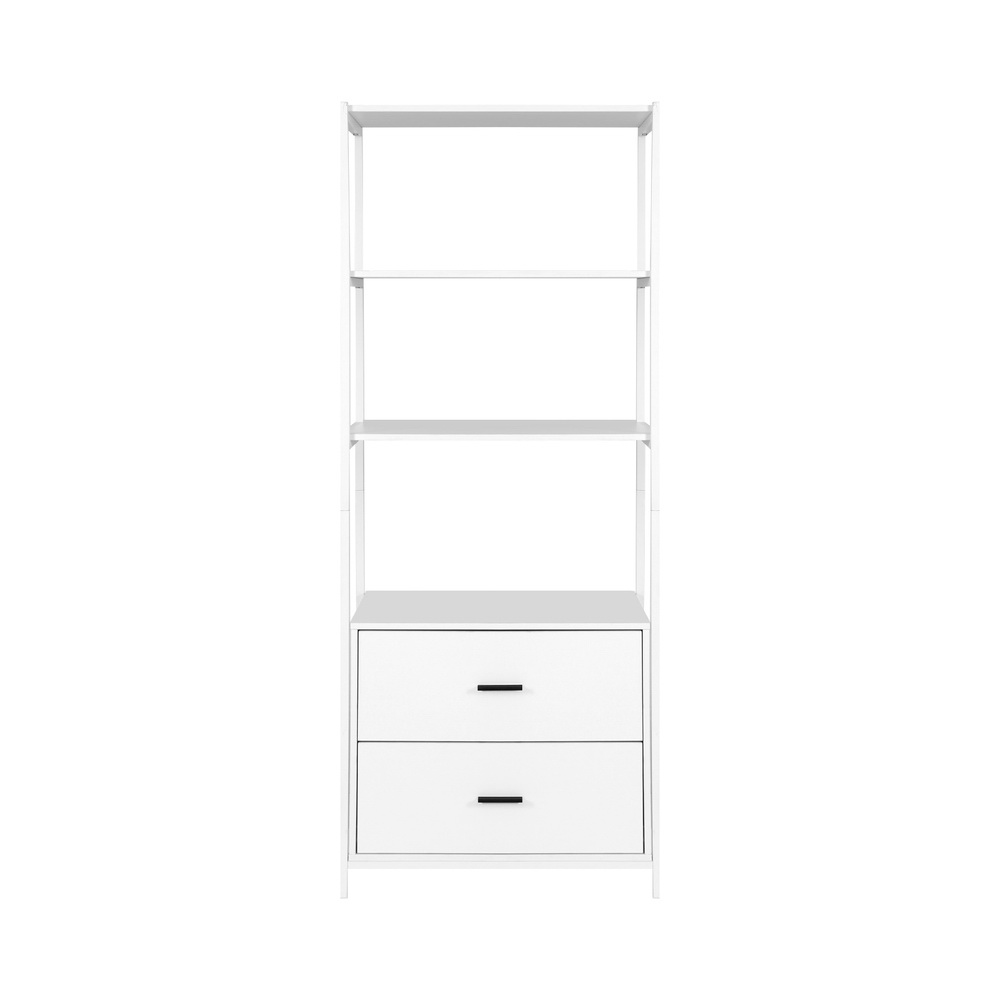 Artiss Bookshelf Display Shelf 2 Drawers 152CM White