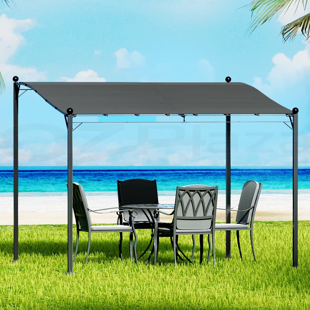 Gazebo Iron Art 3m Outdoor Event Tent Water-resistant UV-resistant Grey