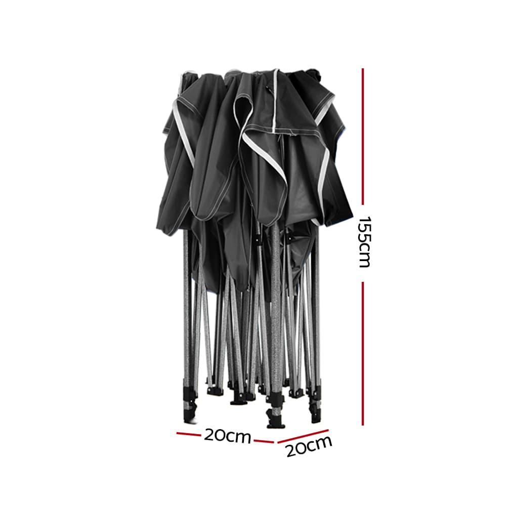 Pop Up Gazebo 3x6 Folding Tent Wedding Black