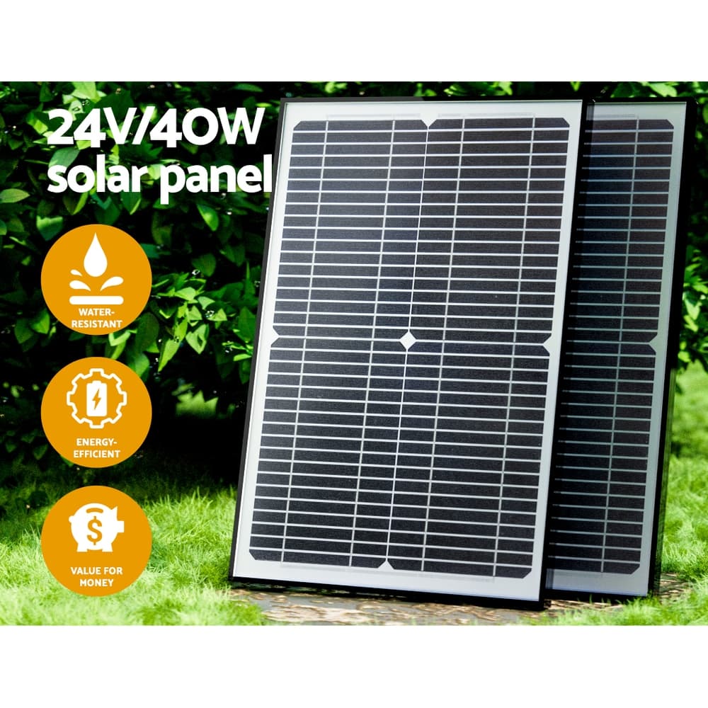 Automatic Sliding Gate Opener Kit Solar-Powered 40W 4M 600KG
