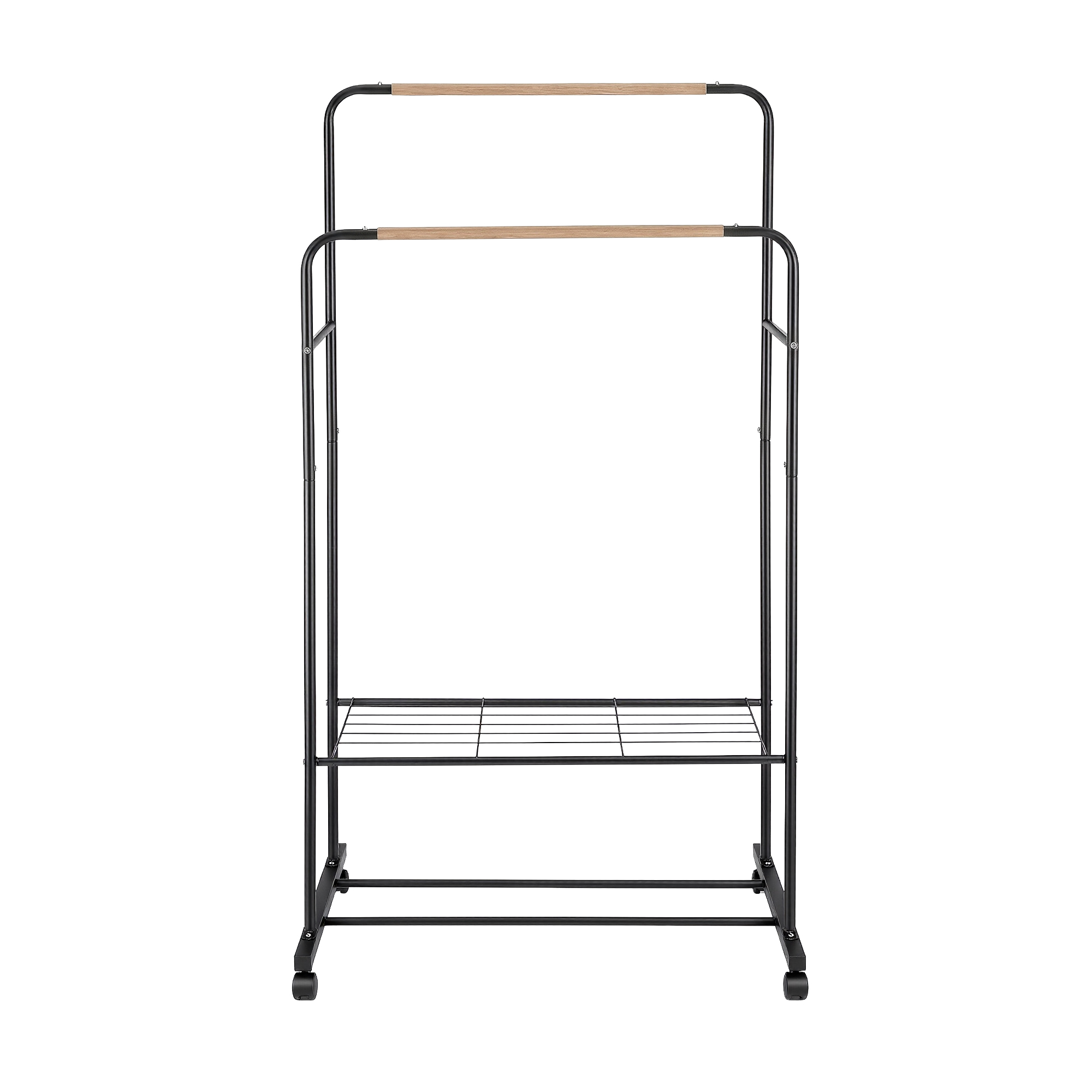 Artiss Clothes Rack Double Rod Airer Rail Coat Stand Hanger Storage Shelf
