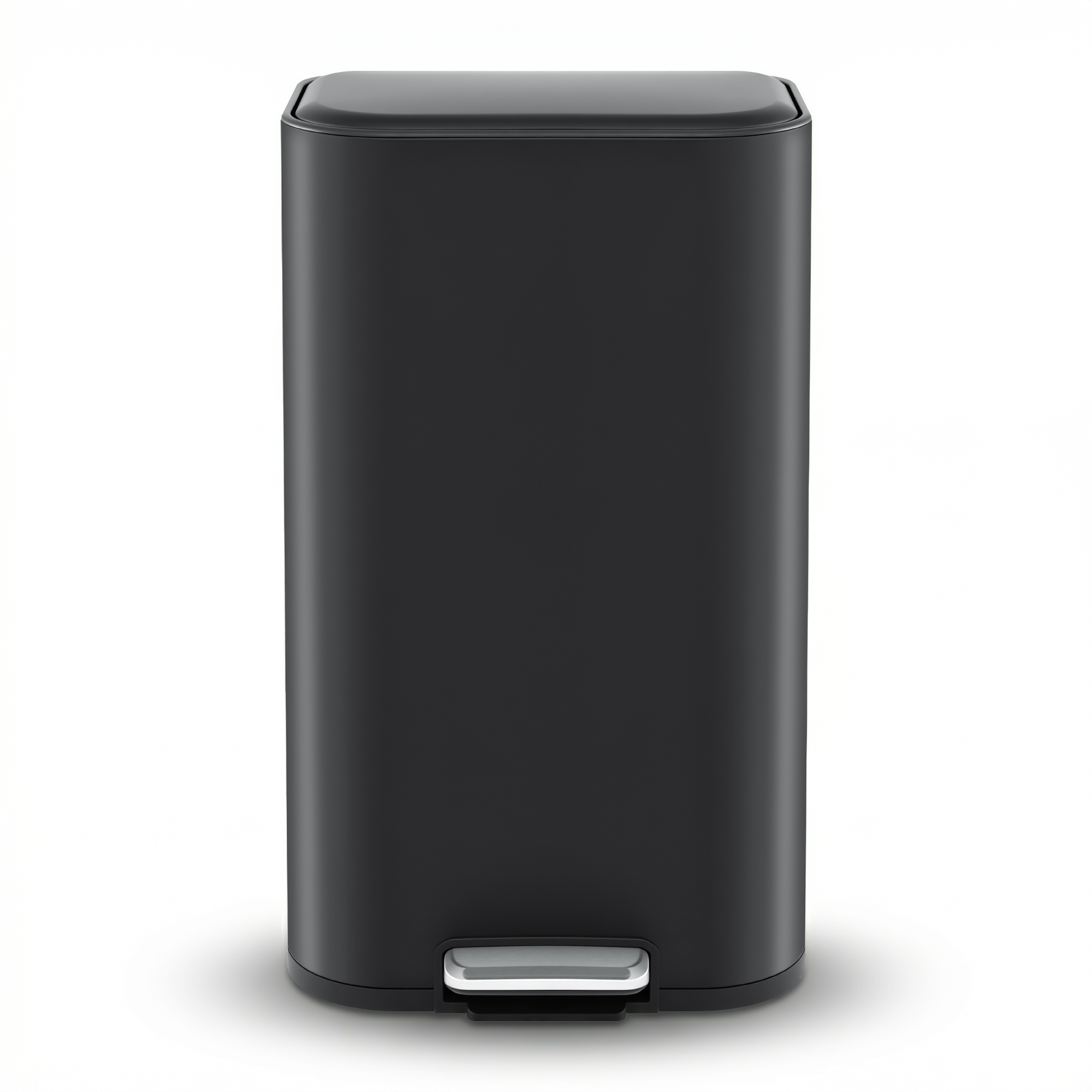 Cefito Kitchen Trash Can 40L Pedal Bins Rubbish Bin Steel with Soft Close Lid, Removable Inner Bucket, Rectangular Garbage Can Recycling Bin, Black