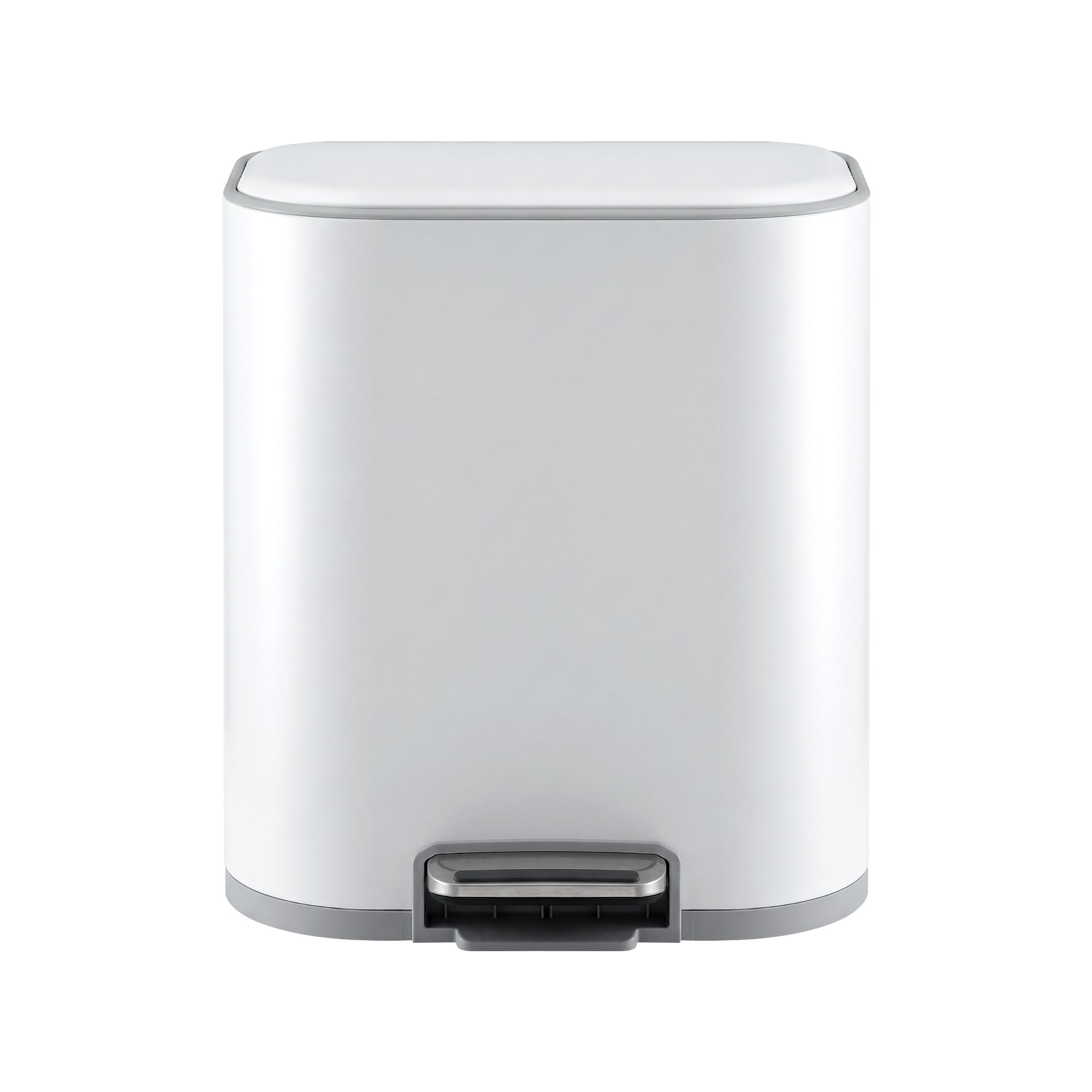 Cefito 20L Trash Bin Steel Pedal Bins Soft Close Kitchen Rubbish Waste Can White