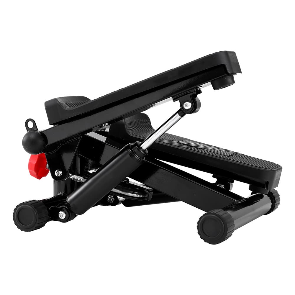 Mini Stepper with Resistance Rope Compact Home Workout Adjustable Intensity Black