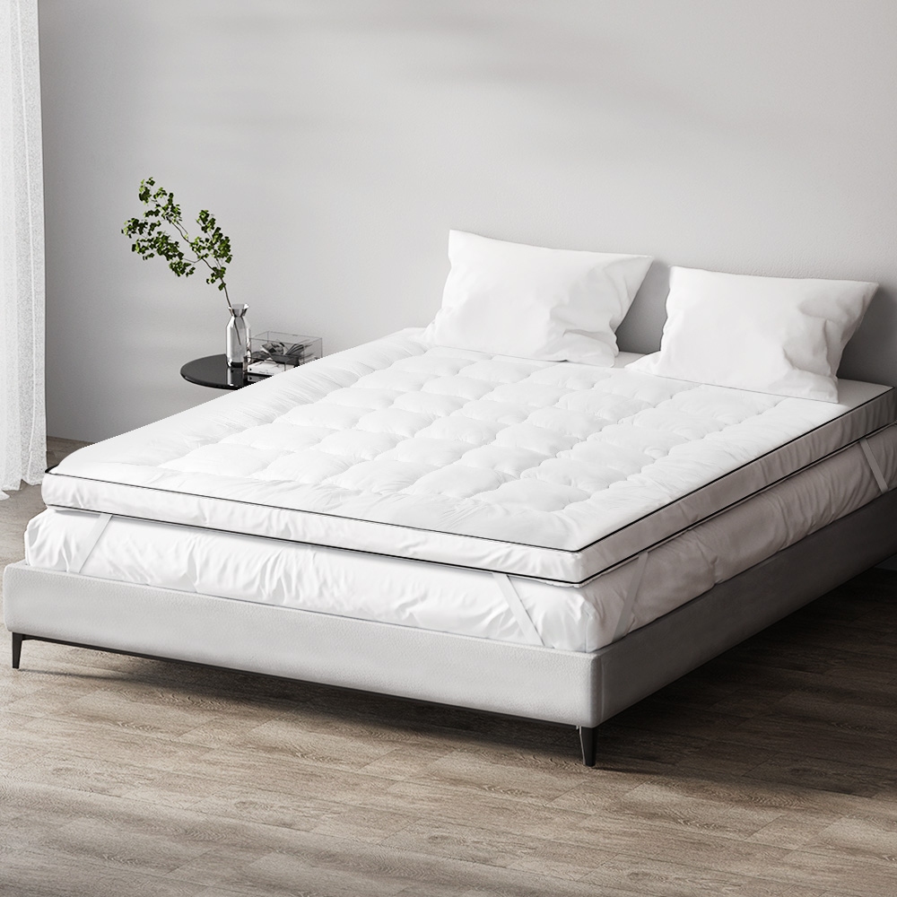 Giselle Bedding Pillowtop Mattress Topper 5cm Thick Mattress Pad for Back Pain Relief & Old Beds Machine Washable 500GSM Breathable Protector King