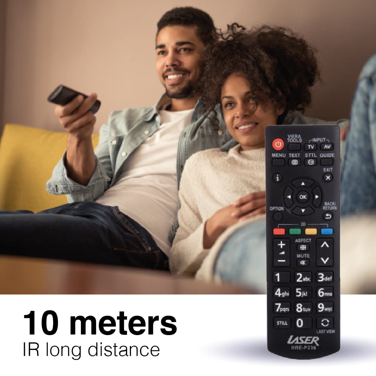 TV Remote Control Laser Panasonic No Setup Needed Universal Compatibility