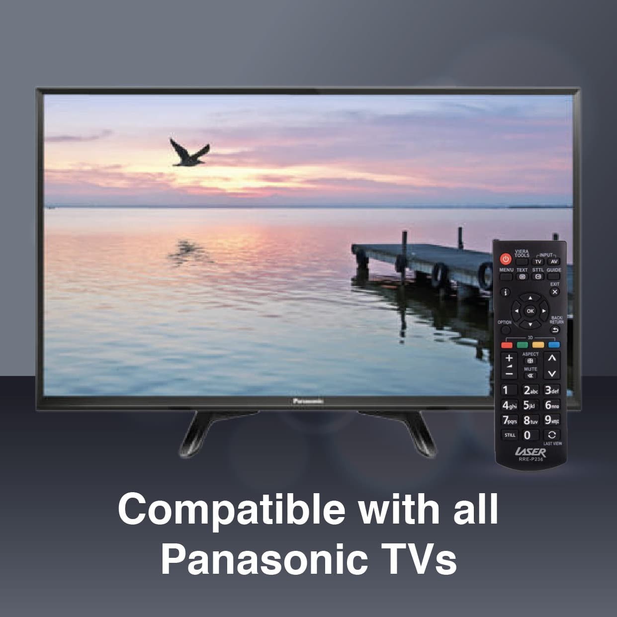 TV Remote Control Laser Panasonic No Setup Needed Universal Compatibility