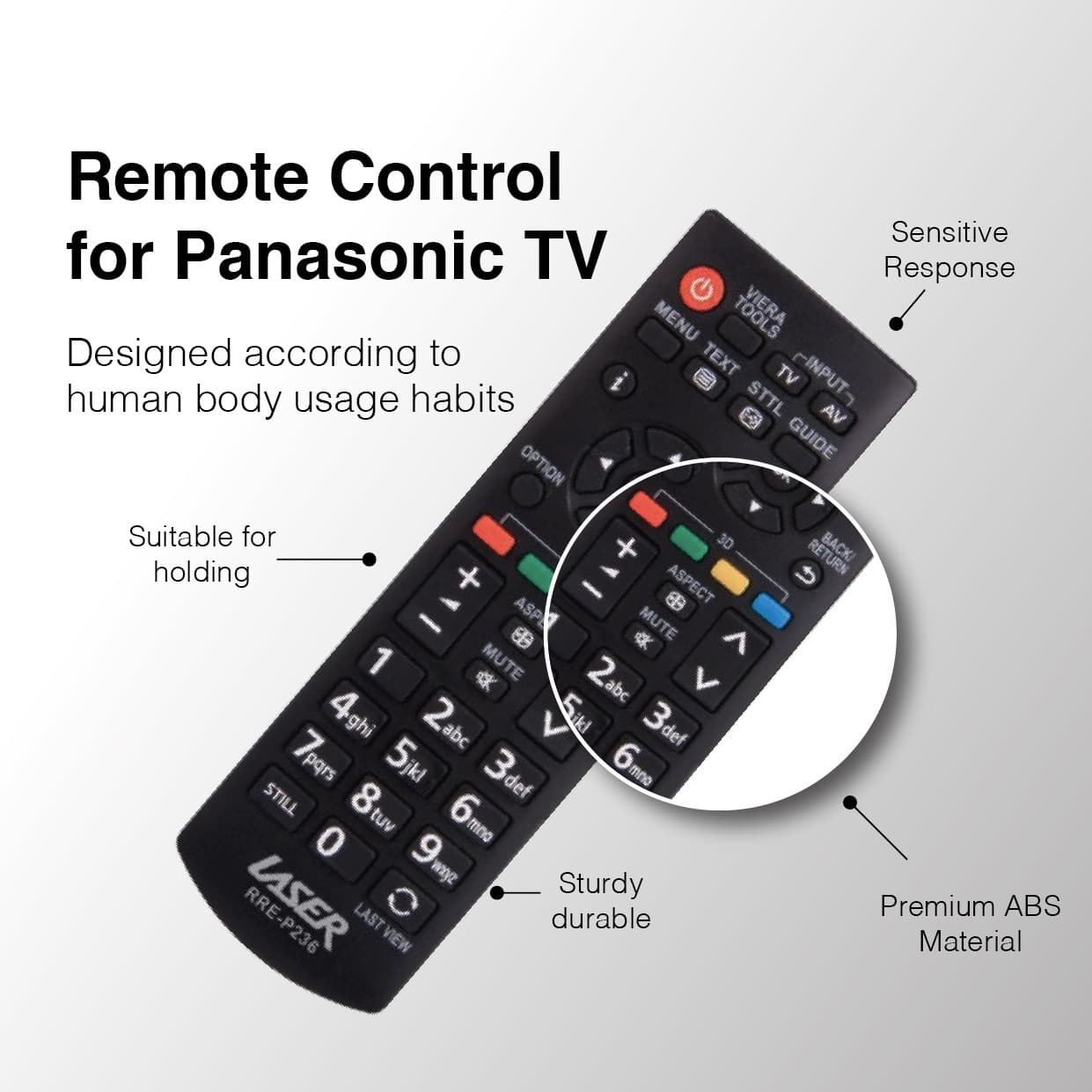 TV Remote Control Laser Panasonic No Setup Needed Universal Compatibility