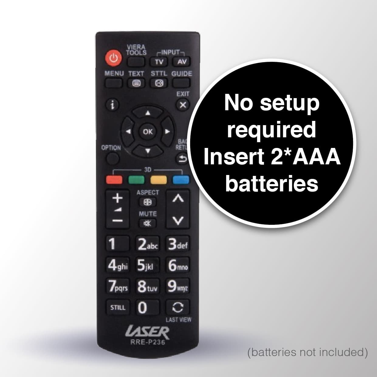 TV Remote Control Laser Panasonic No Setup Needed Universal Compatibility