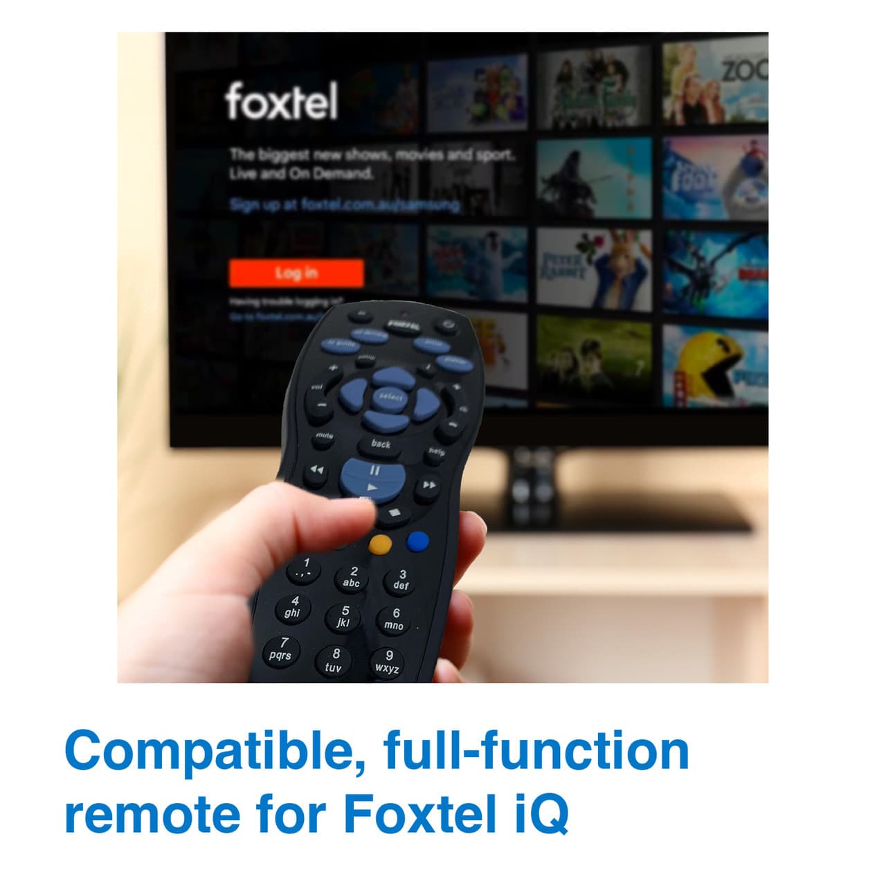 TV Remote Control Laser Foxtel iQ Replacement No Code Required Ergonomic Design