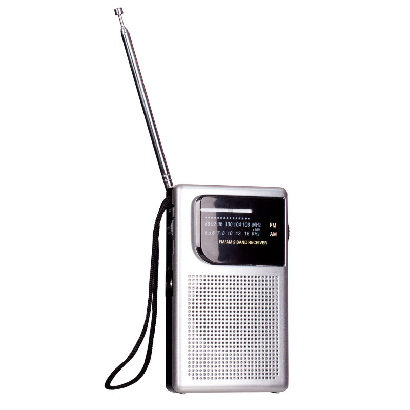 Laser Pocket Radio AM FM Built-in Speaker and Earphones Socket