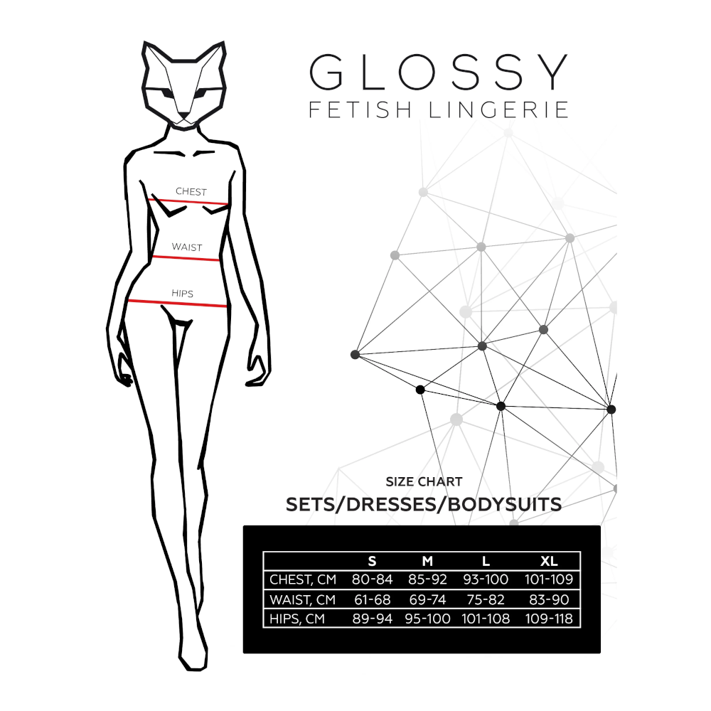 Glossy Leanne Mini Skirt - Black - Large