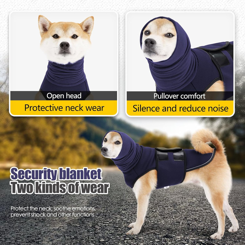 Pet Products Dog Anxiety Vest and Coat, Vet Visits and Separation - Keep Pet Calm, Dog Jacket for Thunder, Fireworks, Anti Anxiety Vest for Dogs and Cat Body and Ear, Green, S