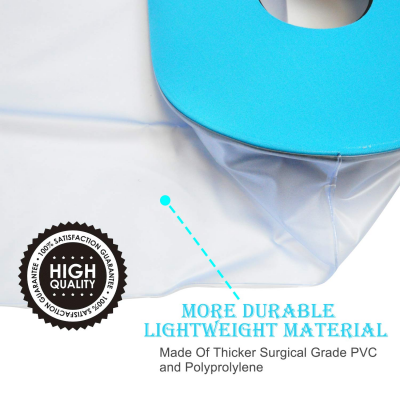 Lower Leg Waterproof Cast Cover for Adults – Reusable Shower Protector for Calf, Ankle & Foot During Bathing or Water Activities (Blue)