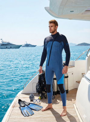 Men's 3mm Full Wetsuit for Surfing Diving & Cold Water Swimming – Front-Zip Neoprene Suit with UV Protection and Flexible Fit(Black,XXXL) | Other Colors Available in Store