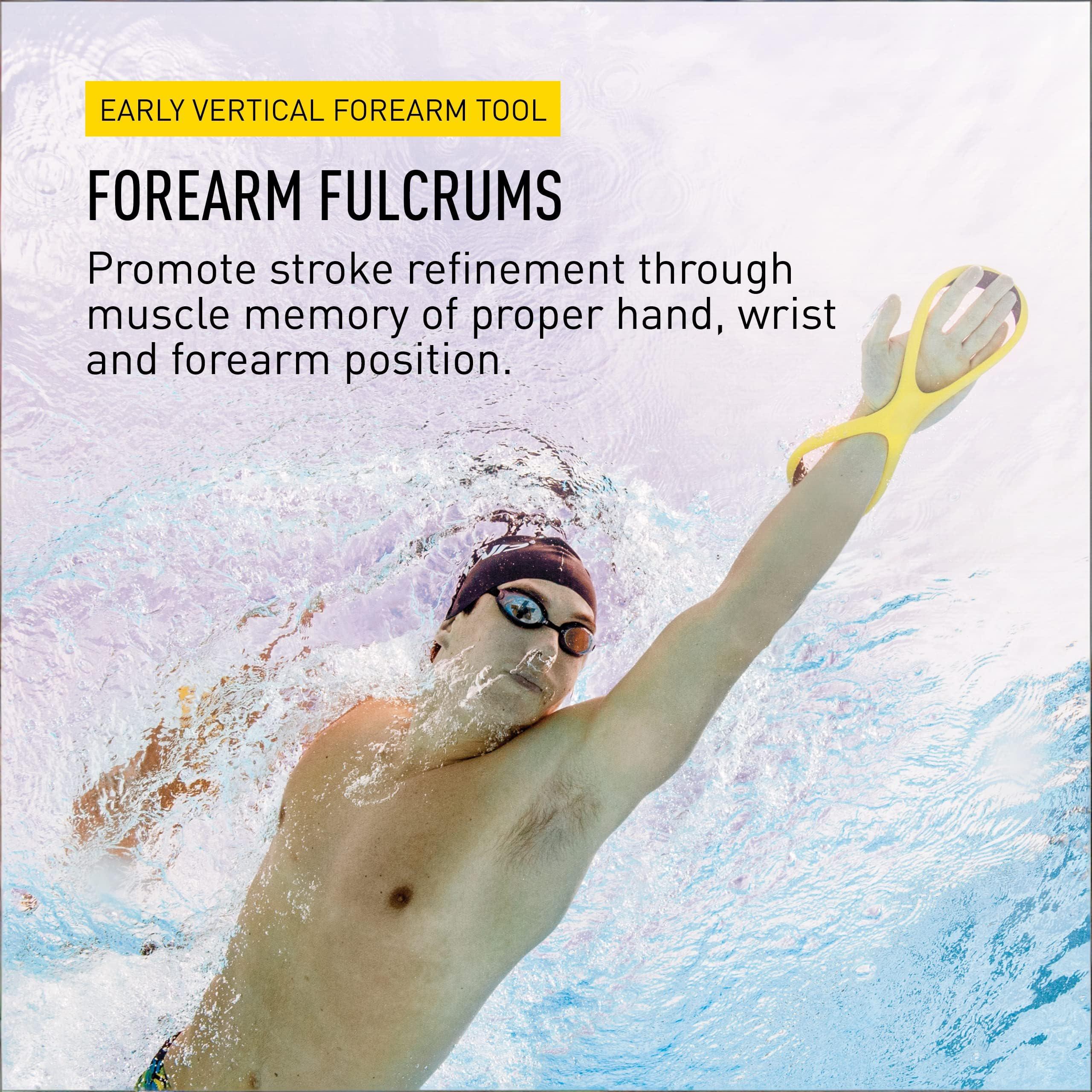 Swimming Forearm Fulcrum Trainer – Figure-8 Design for Early Vertical Forearm (EVF) Technique, Improves Stroke Efficiency & Reduces Shoulder Stress (Yellow,Adult)