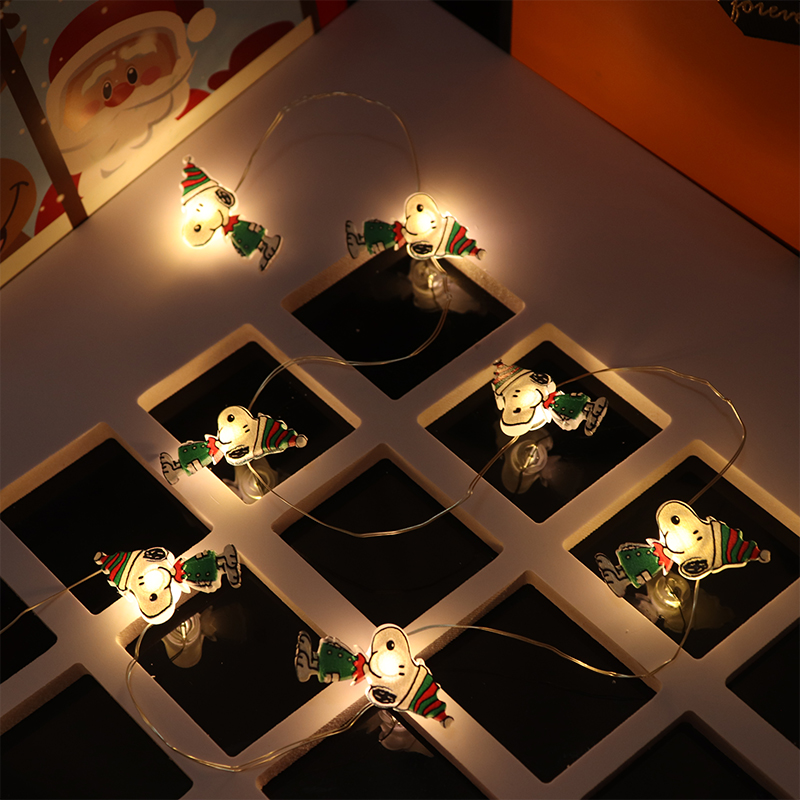 2m 20 LED Christmas Snoopy String Lights with 2x AA Battery Box