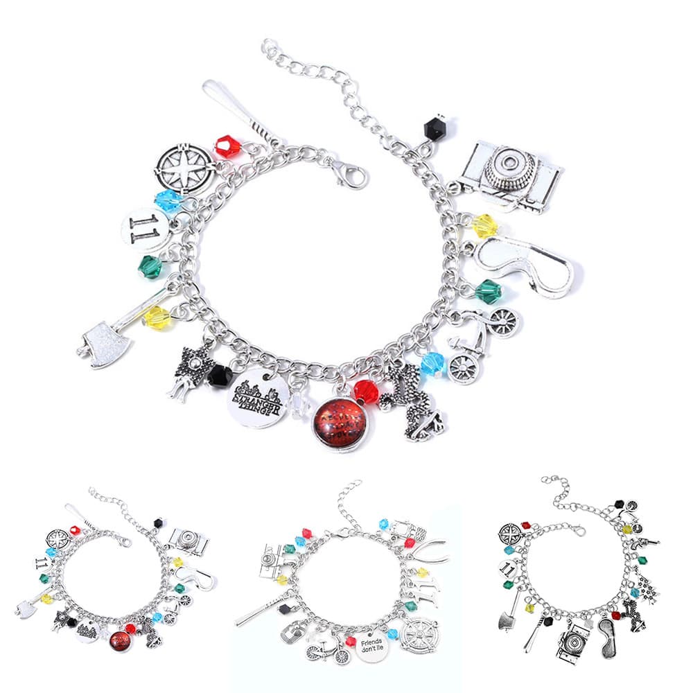 Charm Necklace Bracelet Gift for Girls High Quality Silver Tone
