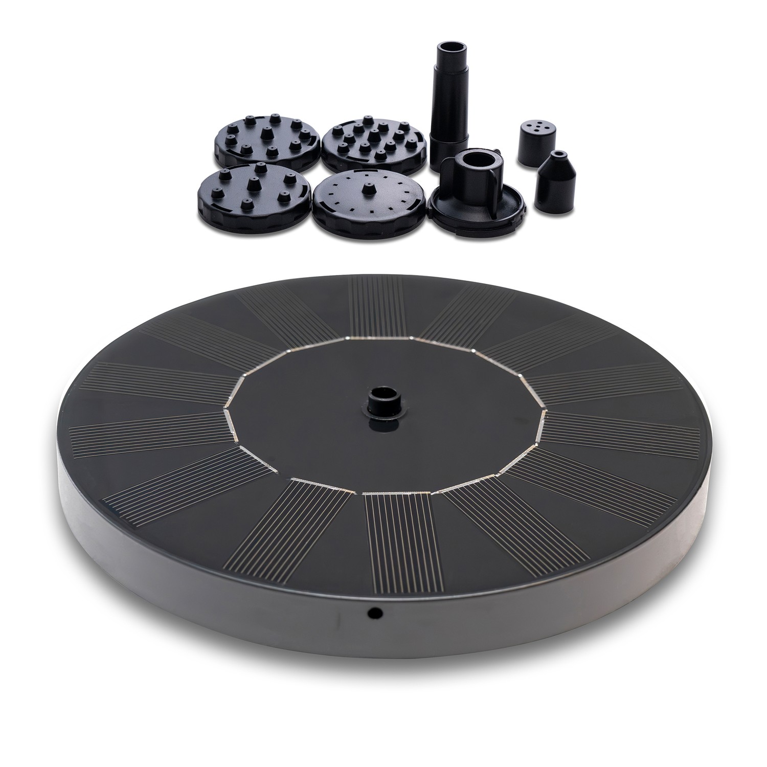Promotion at a low price! Fountain - Solar Fountain / Water Fountain Solar Cell - 16 cm Black Black—max Black Black