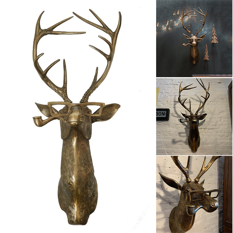 Frankie Stag Animal Resin Hanging Ornament Wall Art Gift
