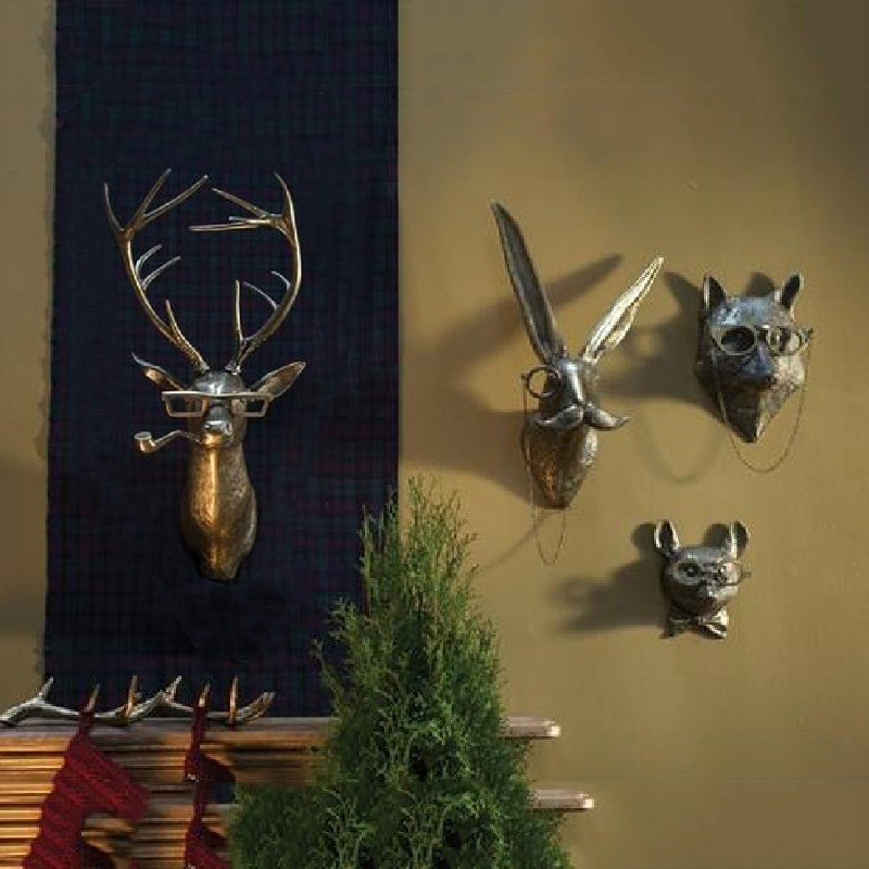 Frankie Stag Animal Resin Hanging Ornament Wall Art Gift