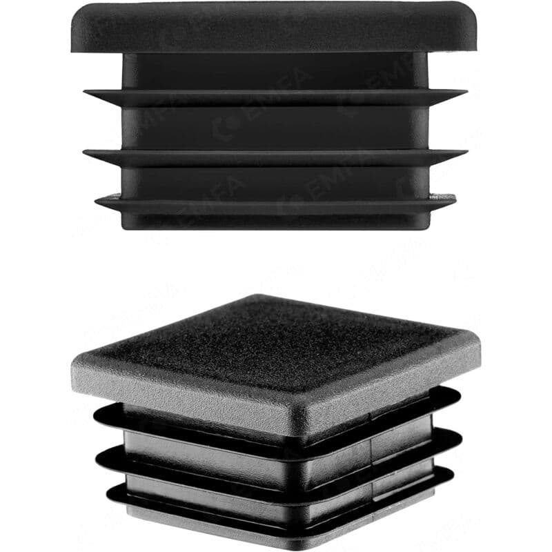 Square Pipe Plug 60X60 Mm Black Cap 6X6 Cm 10 Piece