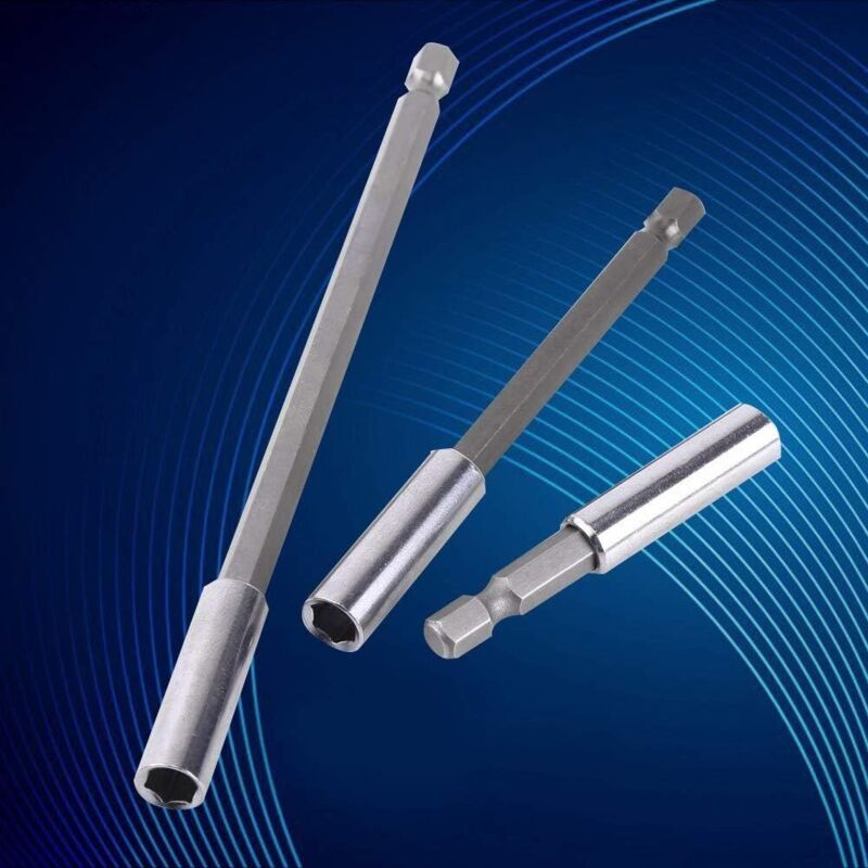 3 pcs 1/4" Magnetic Bit Holder Screwdriver Extension Hex Shank 60Mm 100Mm 150Mm Screwdriver Bit Extension
