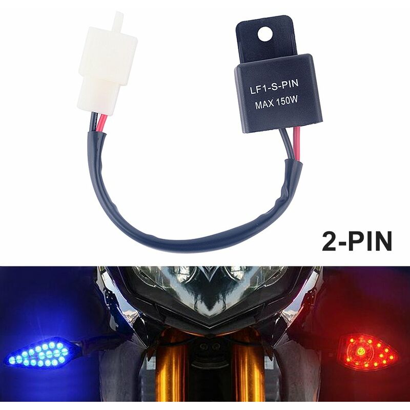 2 Pin 12V LED Flasher Relay For Car And Motorcycle
