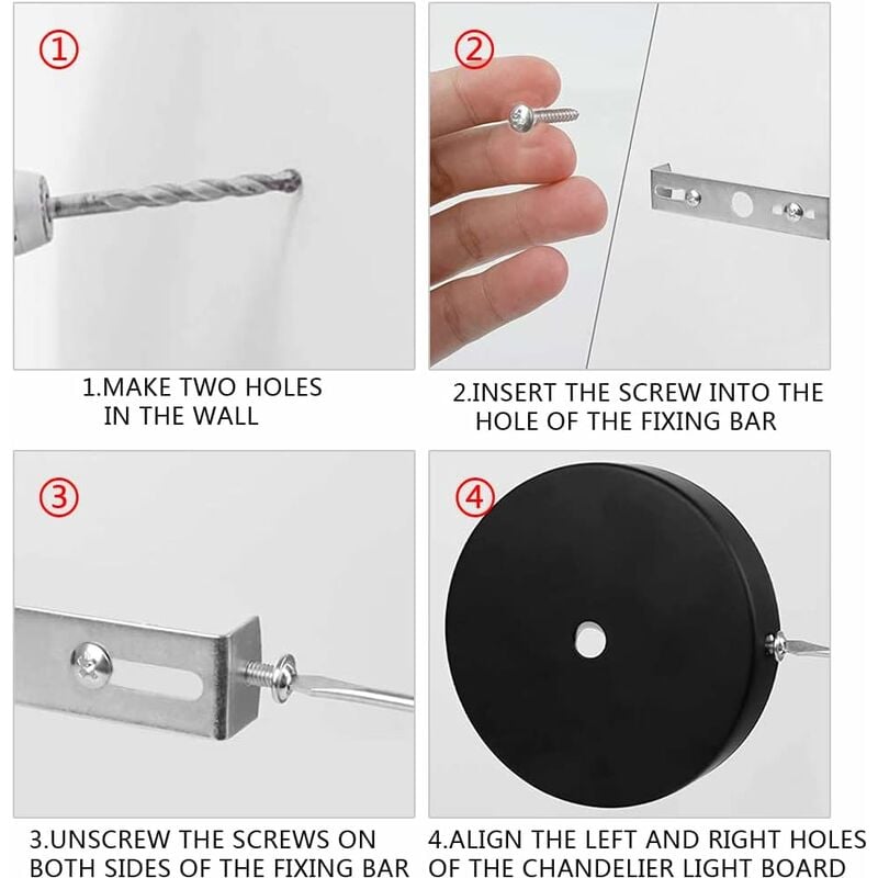 4 pcs 90Mm Ceiling Light Pendant Plate For Mounting Plate Cover Base Mount For Pendant Chandelier Ceiling Light Ceiling
