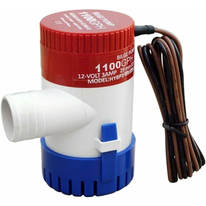 Bilge Pump 1100 GPH 12V Submersible Non-Automatic for Boat Caravan RV