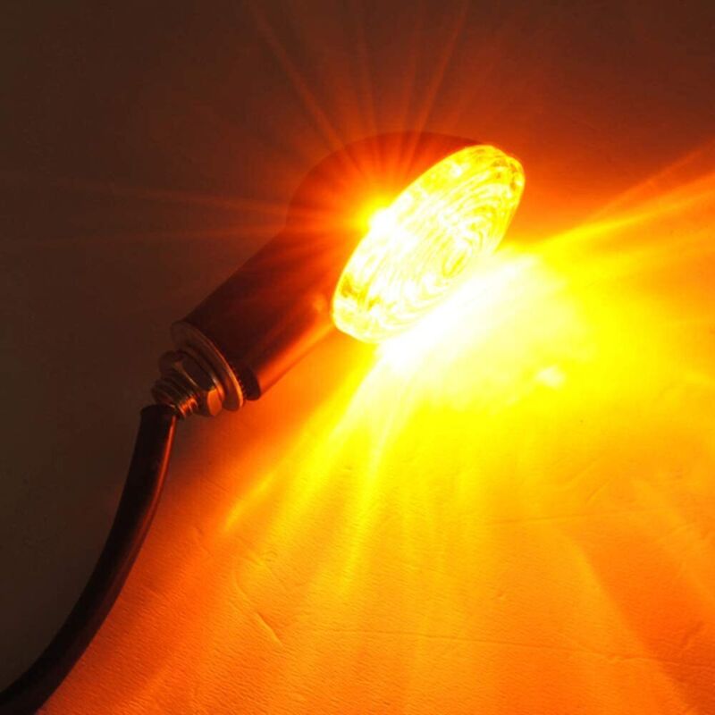 4 pcs Motorcycle Indicators Mini Turn Signal Lights 12V Waterproof Universal For Motorcycle Scooter Quad Cruiser Off