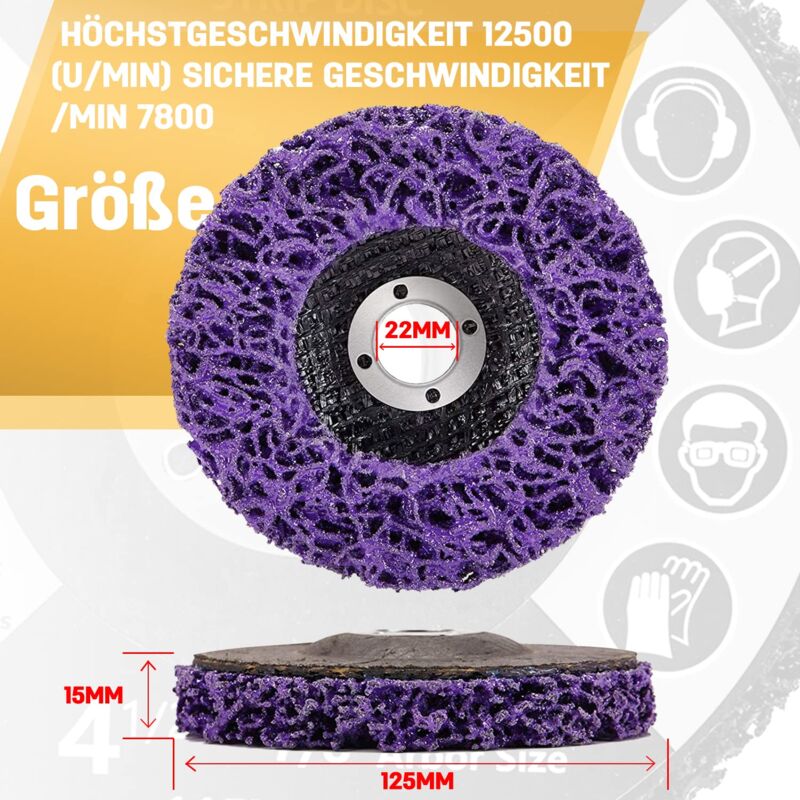 Grinder Cleaning Discs Csd Disc - For Surface Treatment Or Paint Removal Angle Grinder - 125 X 22 Mm Pack Of 5
