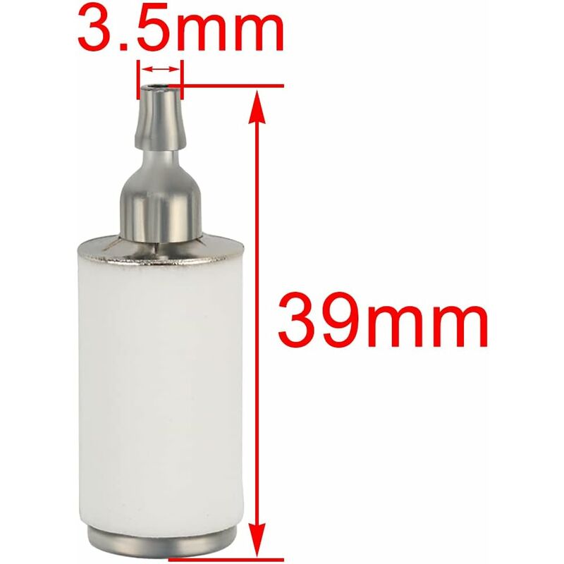 Fuel Line + Fuel Filter For Poulan Craftman Chainsaw 530069216 530069247 0.08" X 0.14" 3/32" X 3/16"