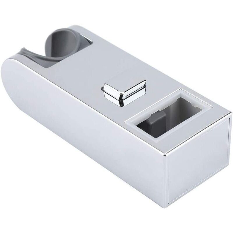 Shower Head Holder Slider Bar Pole Bracket, Chrome Height Adjustable Shower Head Rail Bracket Slider Bar Holder 30X15