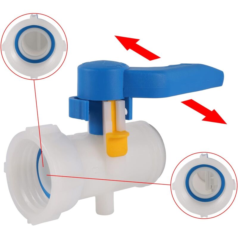 Ibc Adapter 50Mm To 62Mm 1000L Tank Valve Plastic, 1000 Liter Tank Connector For Rainwater Tank, Container