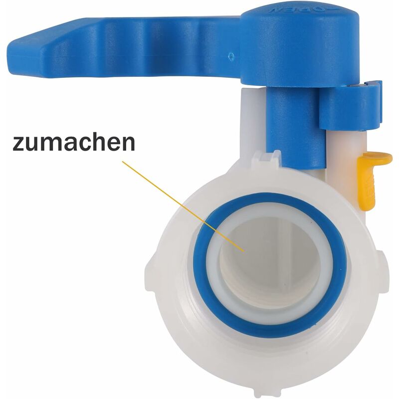 Ibc Adapter 50Mm To 62Mm 1000L Tank Valve Plastic, 1000 Liter Tank Connector For Rainwater Tank, Container