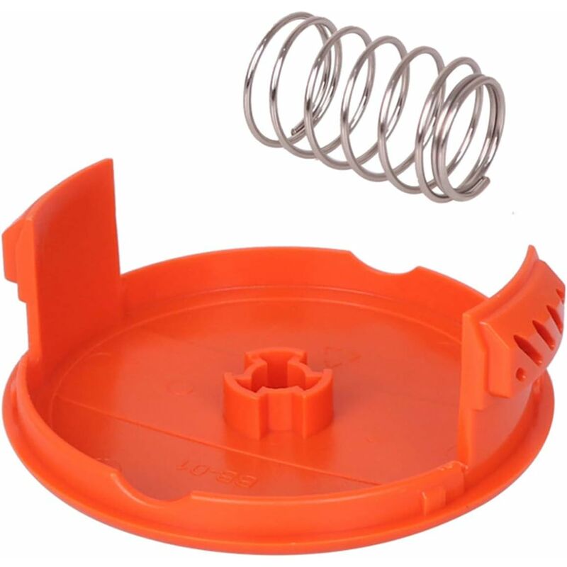 4 Pack Spool Caps + 4 Spring Replacement Parts Compatible With Black+Decker Rc-100-P String Trimmers