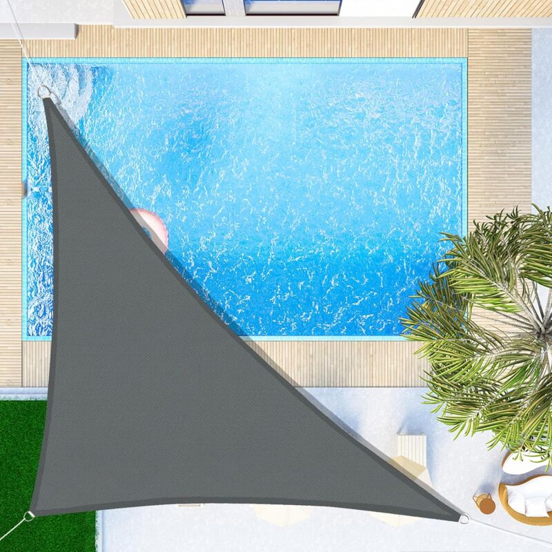 Triangular Shade Sail 3X3X3M Waterproof Shade Cloth Uv Protection For Patio Garden, Terrace, Outdoor, Balcony,