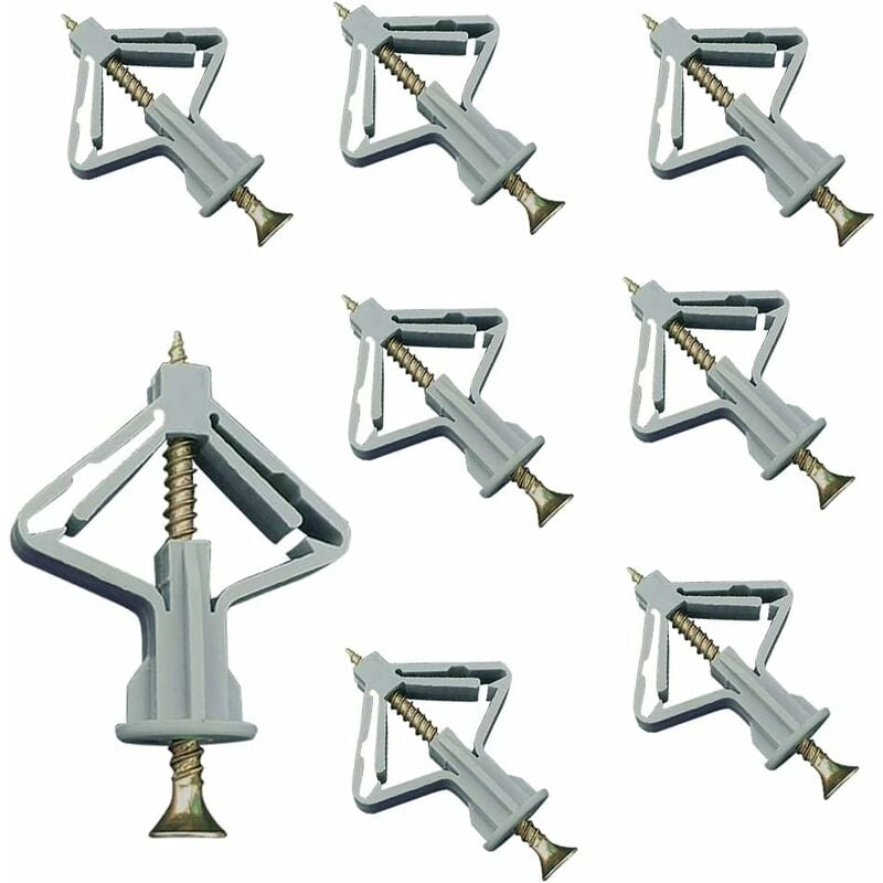 150 Pieces Plasterboard Anchors, Plasterboard Anchors With Screws, Plasterboard Wall Fixings, Hollow Wall Fixings, For