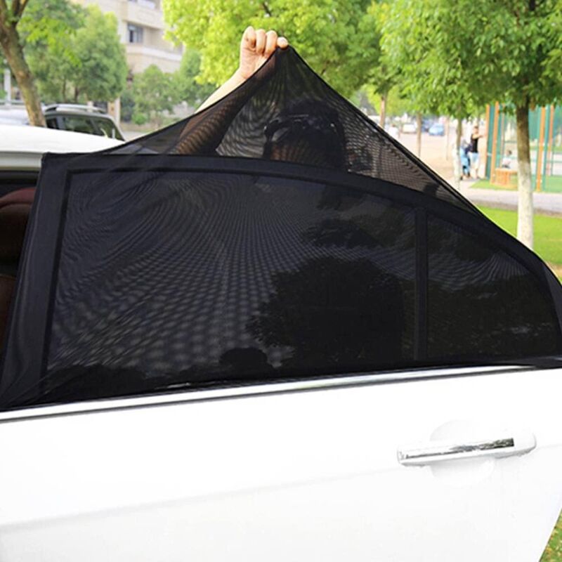 Car Sun Shade For Baby, 2 Pack Car Sun Shade For Kids And Pets, Block Uv Rays Anti Mosquito Net, Universal Size For