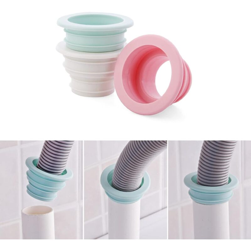 4 pcs Deodorizing Drain Seals Sewer Seals Drain Plug Rings For Washing Machine Kitchen Cleaning Tools