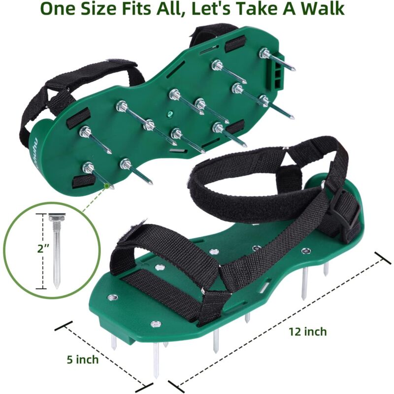 Lawn Aerator Sandals Free Installation, Lawn Shoe Nail Shoes Lawn Scarifier Lawn Shoes For Garden Lawn