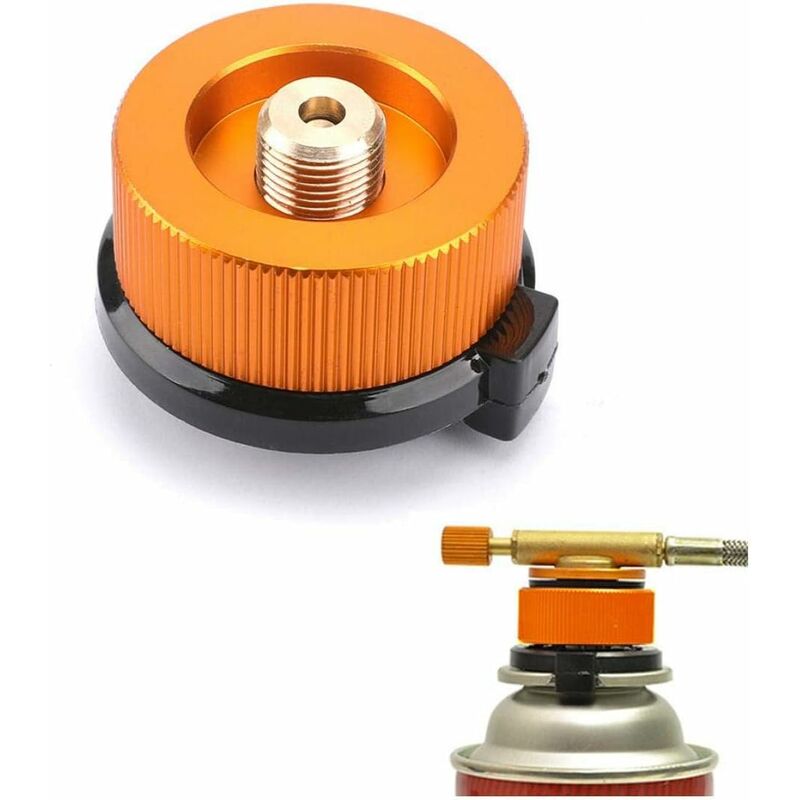 Camping Stove Gas Adapter Conversion Head Adapter For Canister Butane Screw Gas Cartridge Adapter Piston, Outdoor