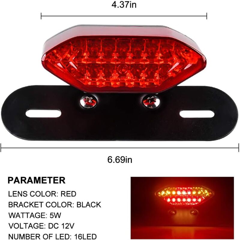 20 LED Motorcycle Tail Light Integrated Motorcycle LED Brake Light & Turn Signal Light Motorcycle LED Driving Lights