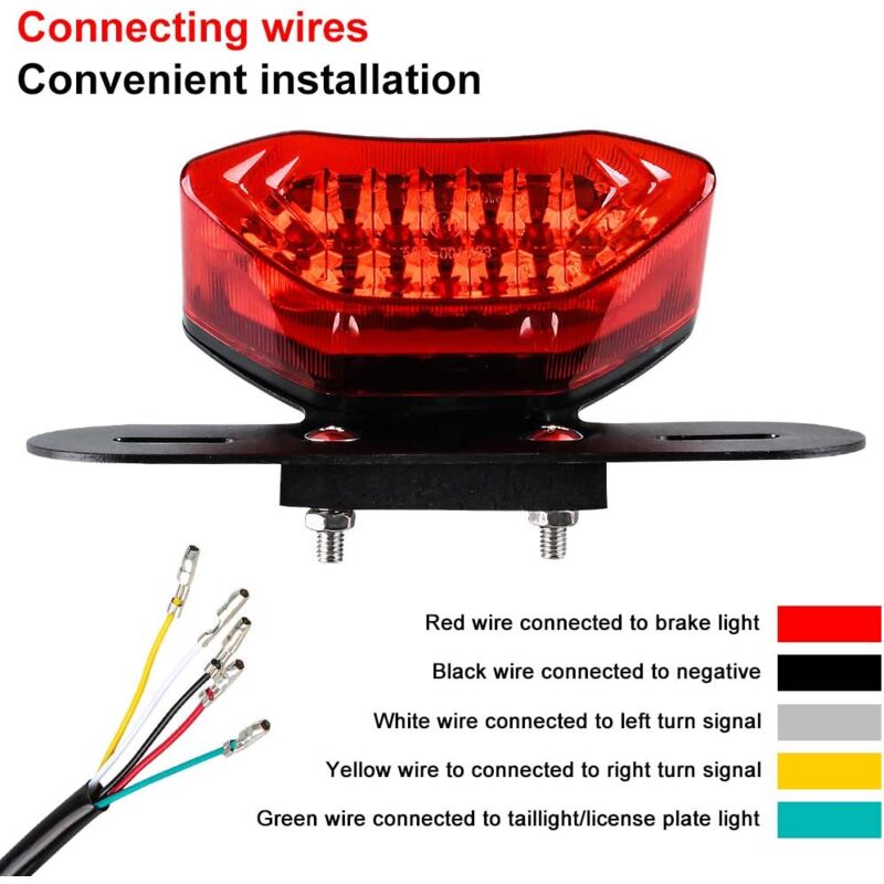 20 LED Motorcycle Tail Light Integrated Motorcycle LED Brake Light & Turn Signal Light Motorcycle LED Driving Lights